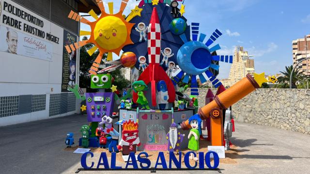 Hoguera del colegio Calasancio.