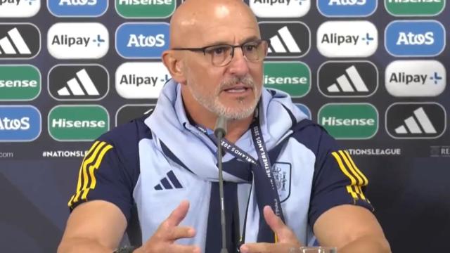 Luis de la Fuente, durante la rueda de prensa.