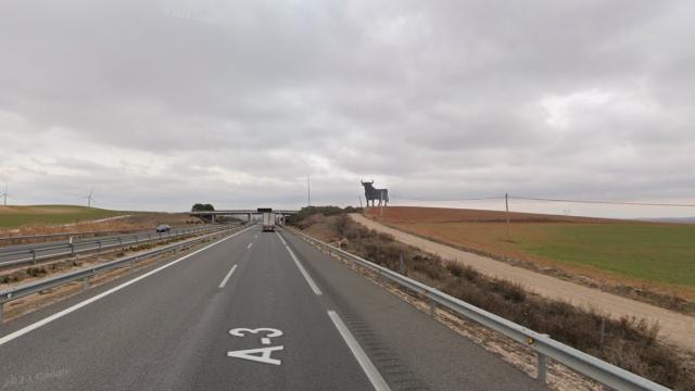 A-3 a su paso por Honrubia (Cuenca).