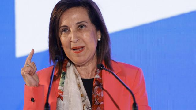 La ministra de Defensa, Margarita Robles, en una imagen de este mismo martes.