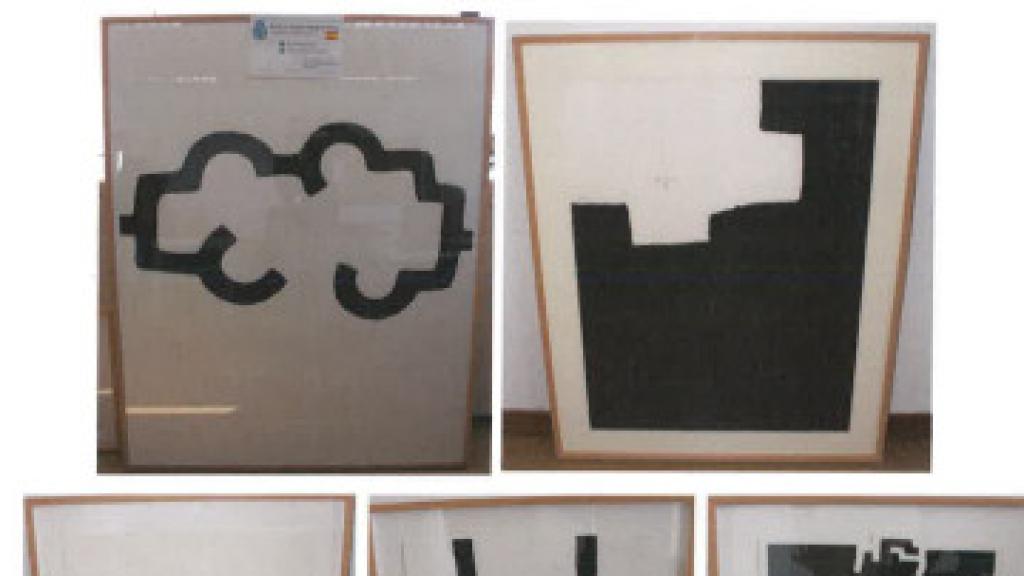 Varias de las obras falsas, atribuidas a Chillida, vendidas.
