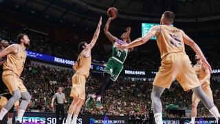 Tyson Carter durante el Unicaja vs. Barcelona de las semifinales de la ACB