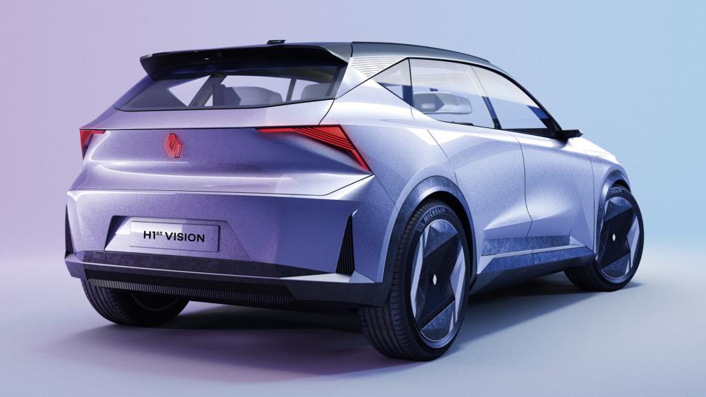 El Renault H1 First Vision cuenta con  unas luces traseras inspiradas en el nuevo logotipo de la marca.