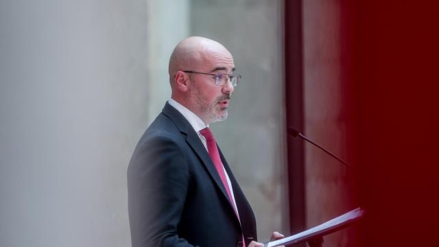 Francisco Martín Aguirre, delegado del Gobierno en Madrid, durante un acto