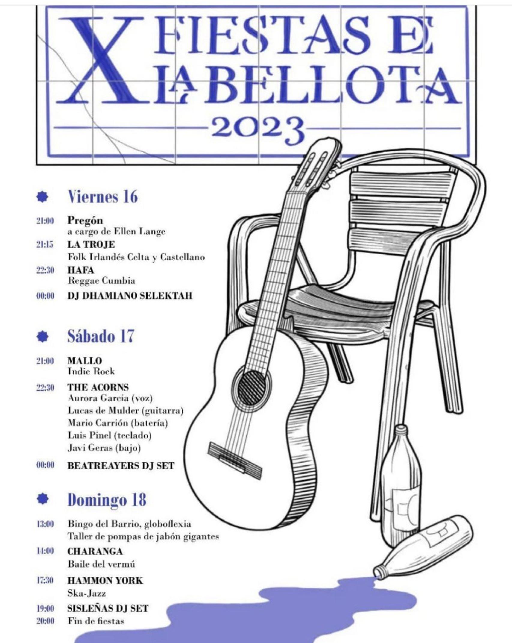 Cartel de las Fiestas de la Bellota de Toledo. Foto: Instagram @latrojefolk.