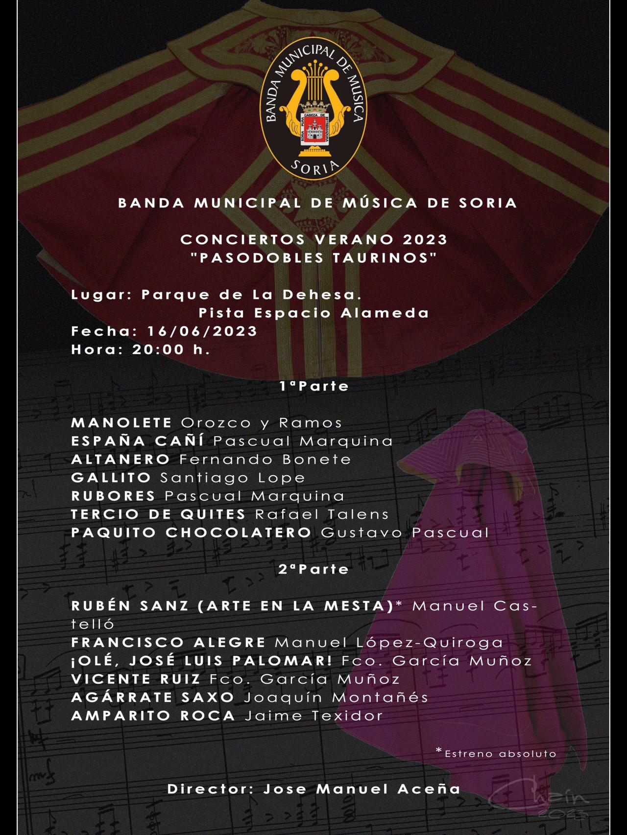 Cartel de los Conciertos de Verano de 2023.