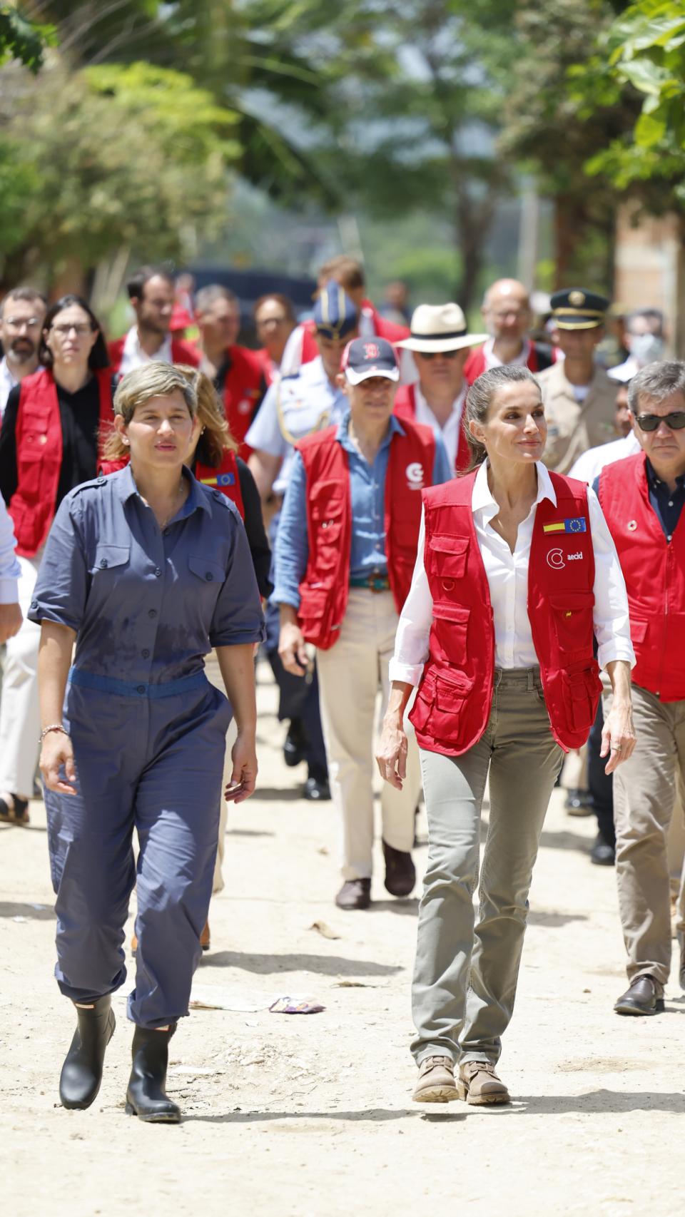 La reina Letizia y Verónica Alcocer el pasado martes, 13 de junio, en Colombia.