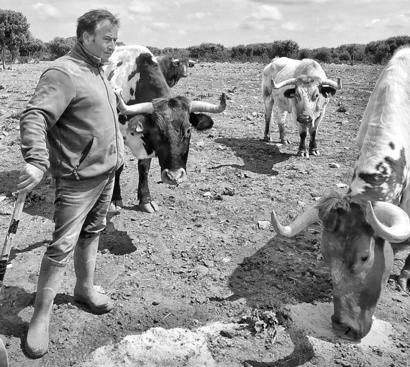 Manuel un día en su finca