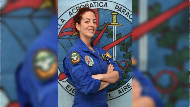 Carmen Gómez posa en el Ejército.