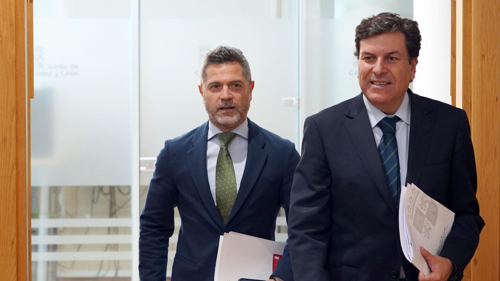 El consejero de Economía y Hacienda y portavoz de la Junta, Carlos Fernández Carriedo, comparece en rueda de prensa posterior al Consejo de Gobierno.