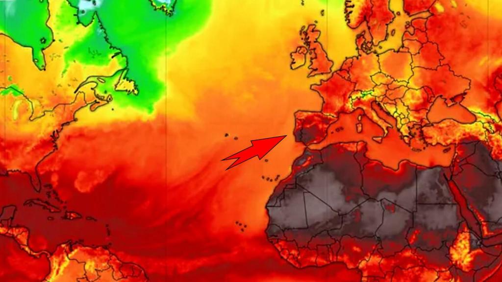 Temperaturas mundiales a lo largo del fin de semana y movimiento de las masas de aire. Meteored.