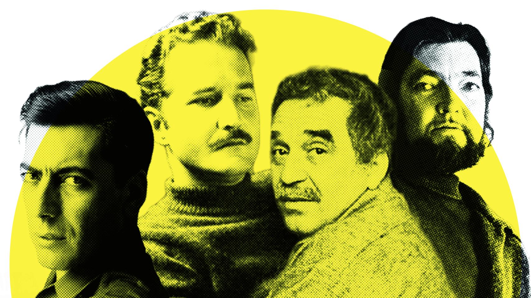 Mario Vargas Llosa, Carlos Fuentes, Gabriel García Márquez y Julio Cortázar