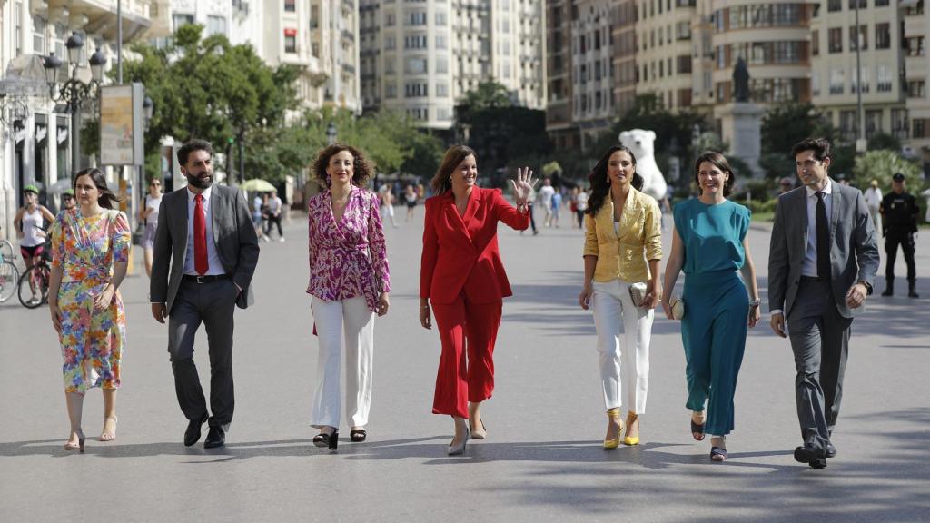 Los 7 representantes del PSOE de la nueva corporación.