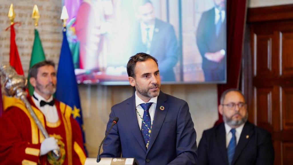Daniel Pérez, durante el pleno de constitución.