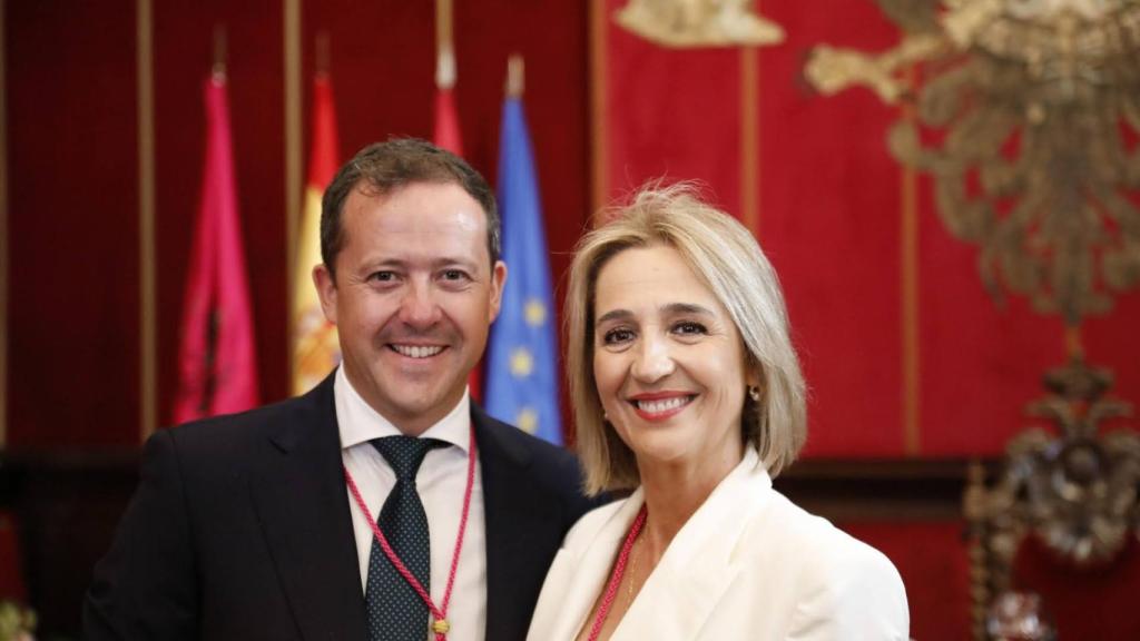 Carlos Velázquez junto a Inés Cañizares, este sábado en Toledo