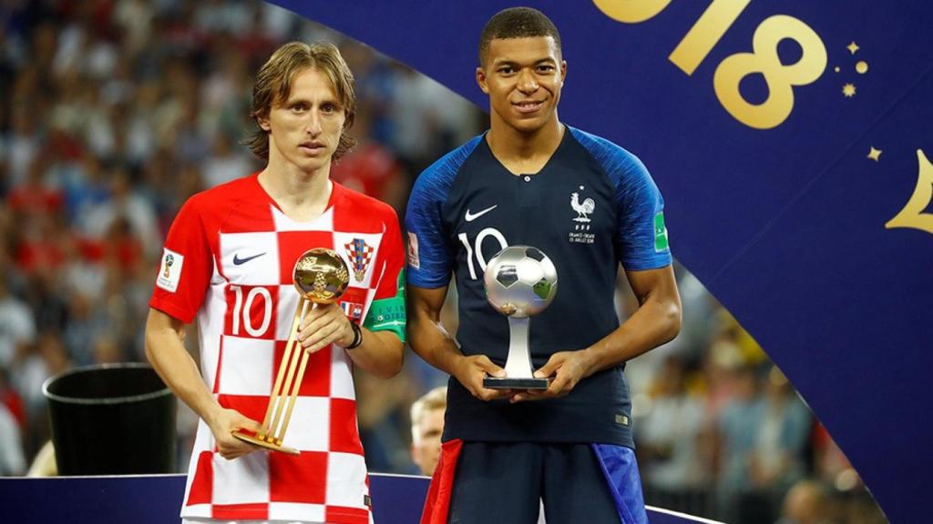 Modric y Mbappé, en el Mundial de 2018.