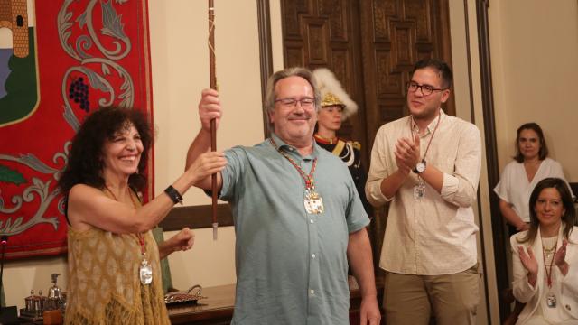 Francisco Guarido en su toma posesión como alcalde del Ayuntamiento de Zamora en 2023