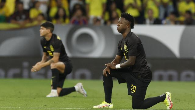 Vinicius, durante el partido contra el racismo Brasil - Guinea.