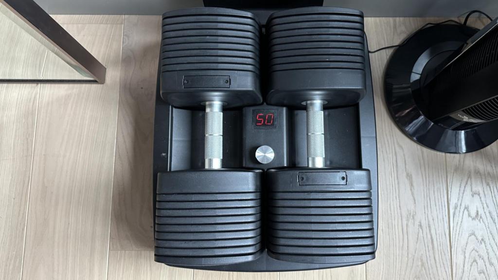 Mancuernas con peso ajustable con Alexa