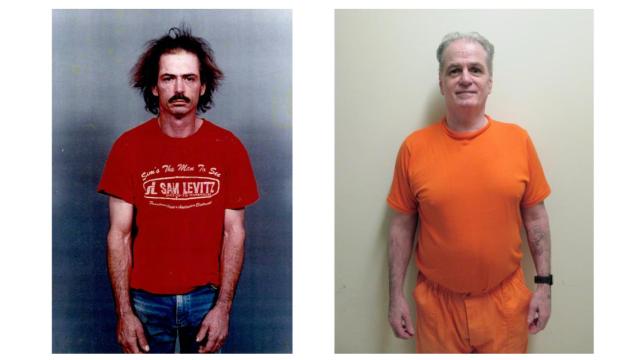 Barry Lee Jones a su entrada en el 'corredor' con 34 años y a su puesta en libertad con 63.