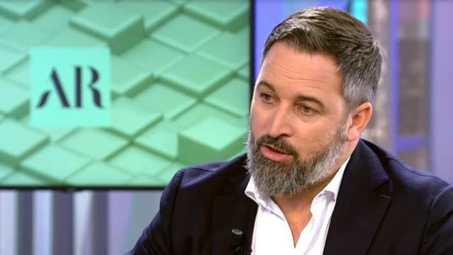 Santiago Abascal este lunes en una entrevista en Telecinco.
