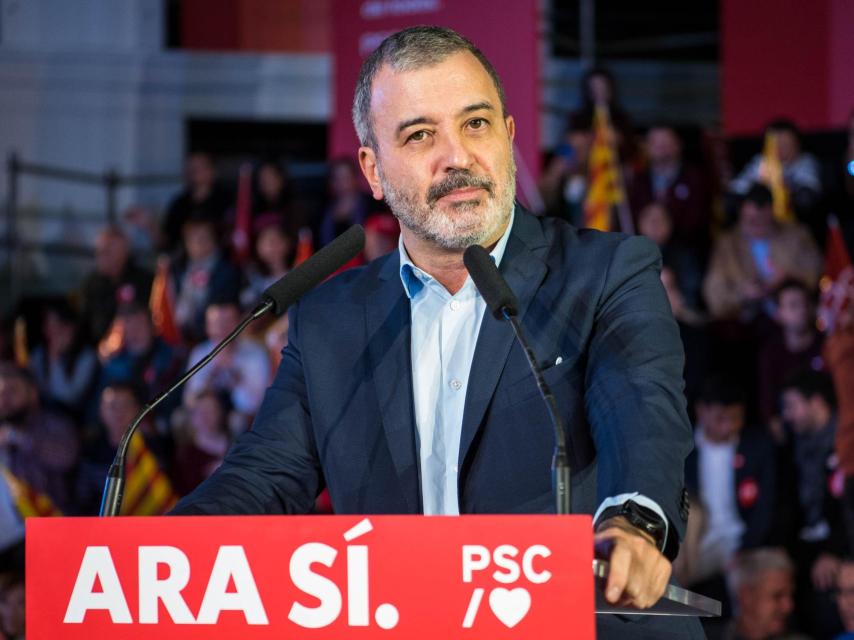 Jaume Collboni en un mitín de PSC en noviembre de 2019.