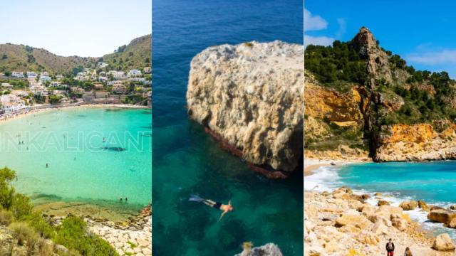 El Portet de Moreira, una cala de Tabarca y la cala del Moraig en Benitatxell.