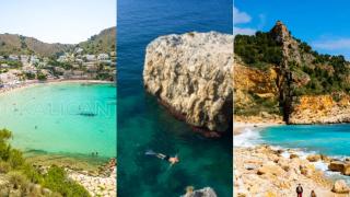 El Portet de Moreira, una cala de Tabarca y la cala del Moraig en Benitatxell.