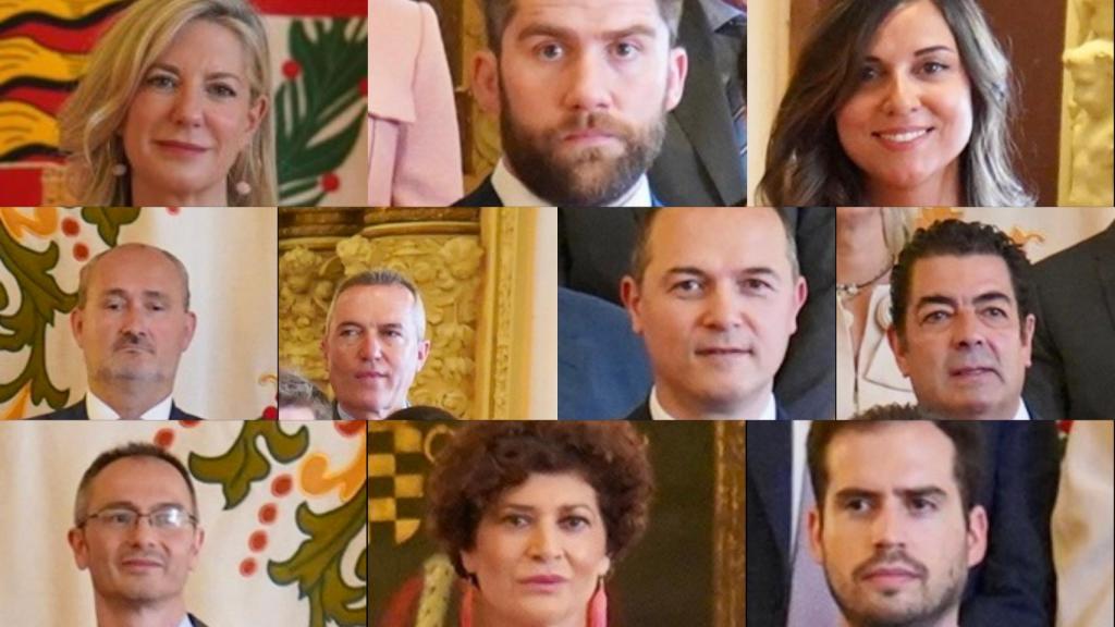 Los diez concejales del Ayuntamiento de Valladolid