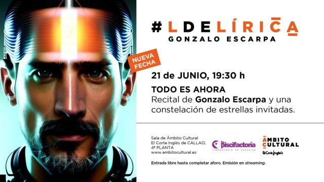 Recital de poesía de Gonzalo Escarpa en el ciclo #LdeLírica de Ámbito Cultural