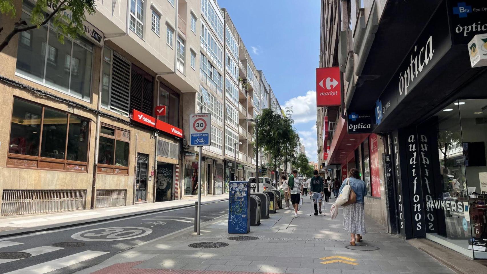 Zona de el Ensanche, en Santiago.