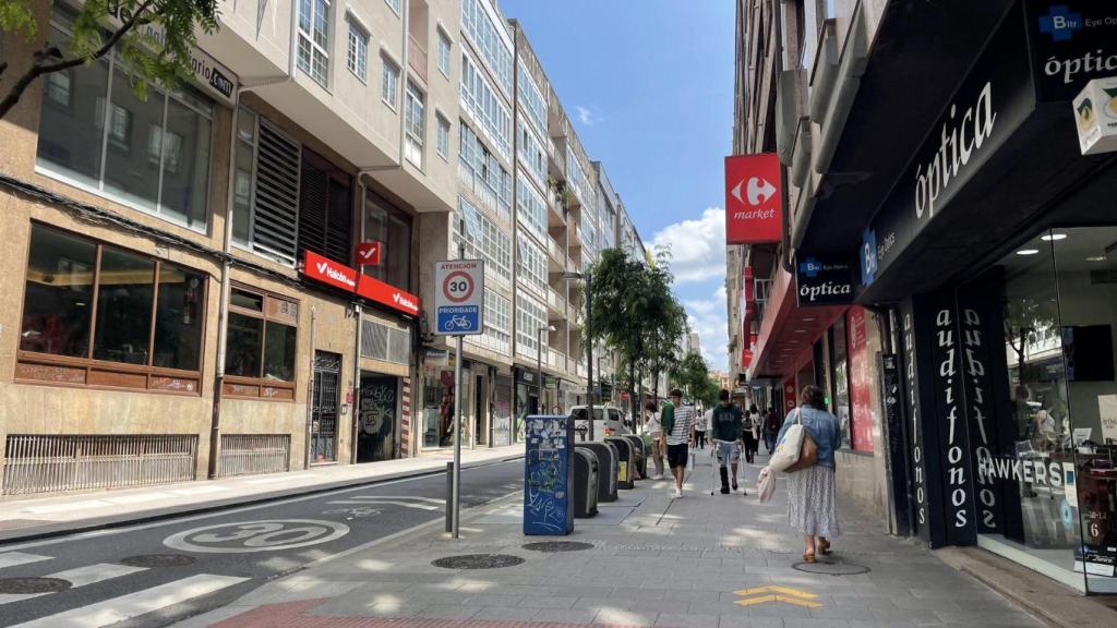 Zona de el Ensanche, en Santiago.