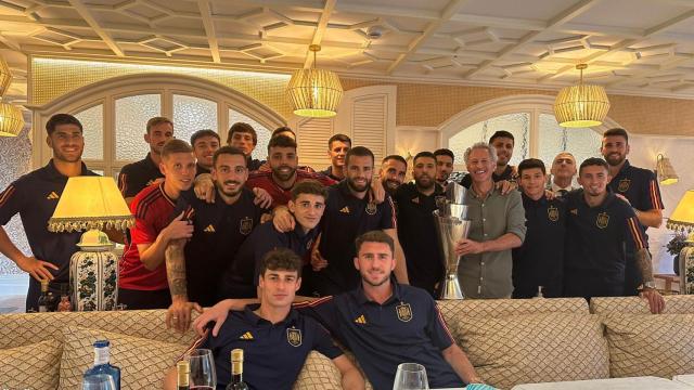 La Selección Española en Bugao para celebrar la UEFA Nations League.