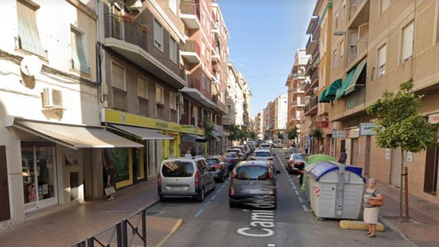 La calle Camino de los Magros de Elche.