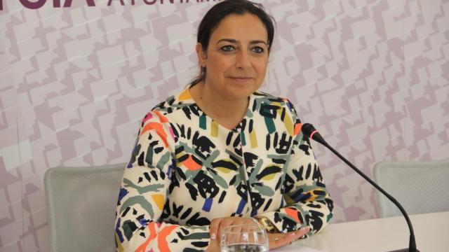Miriam Andrés, alcaldesa de Palencia, en la presentación del nuevo organigrama del Ayuntamiento