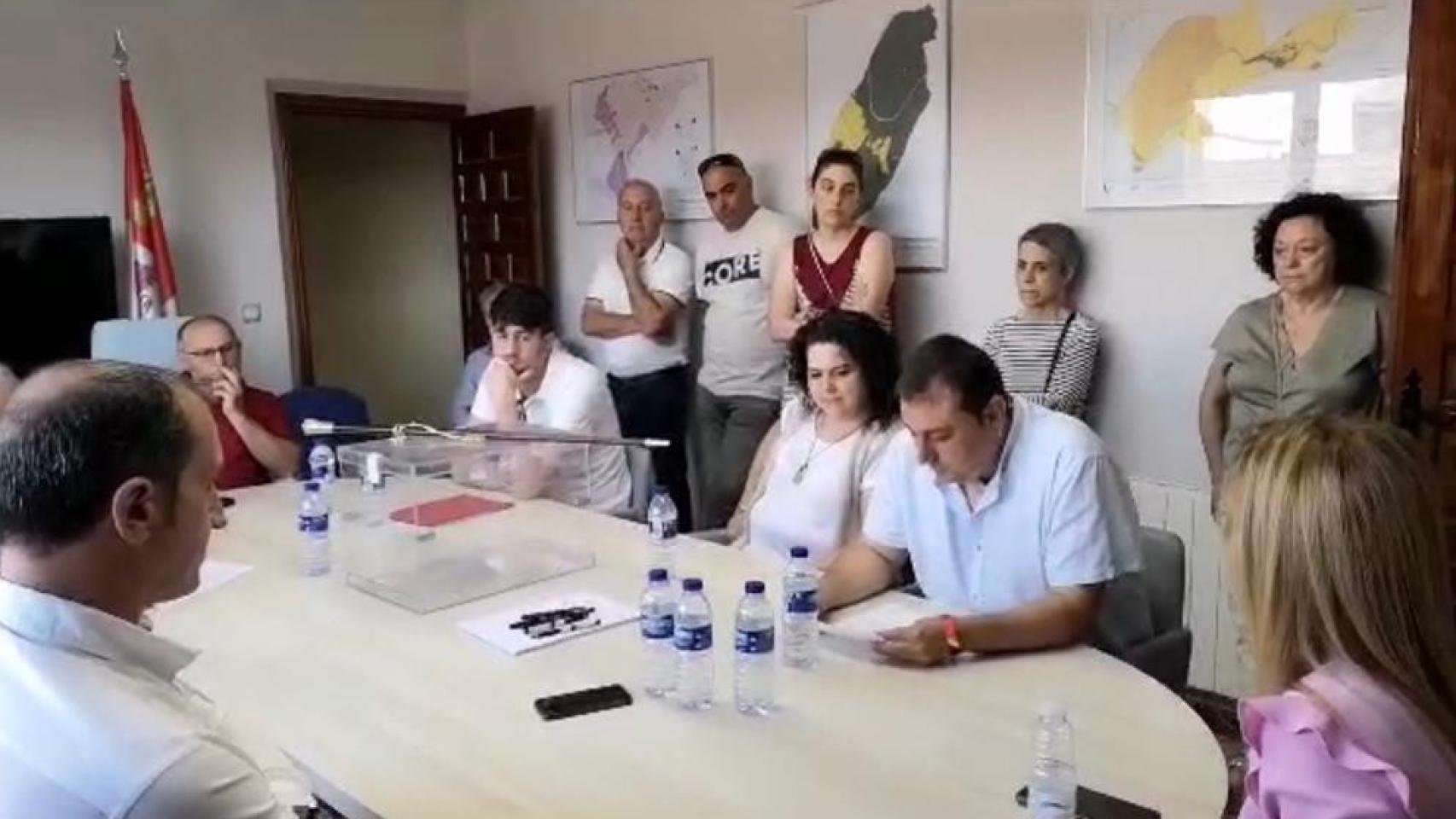 Imagen del pleno de conformación del Ayuntamiento de Castronuño