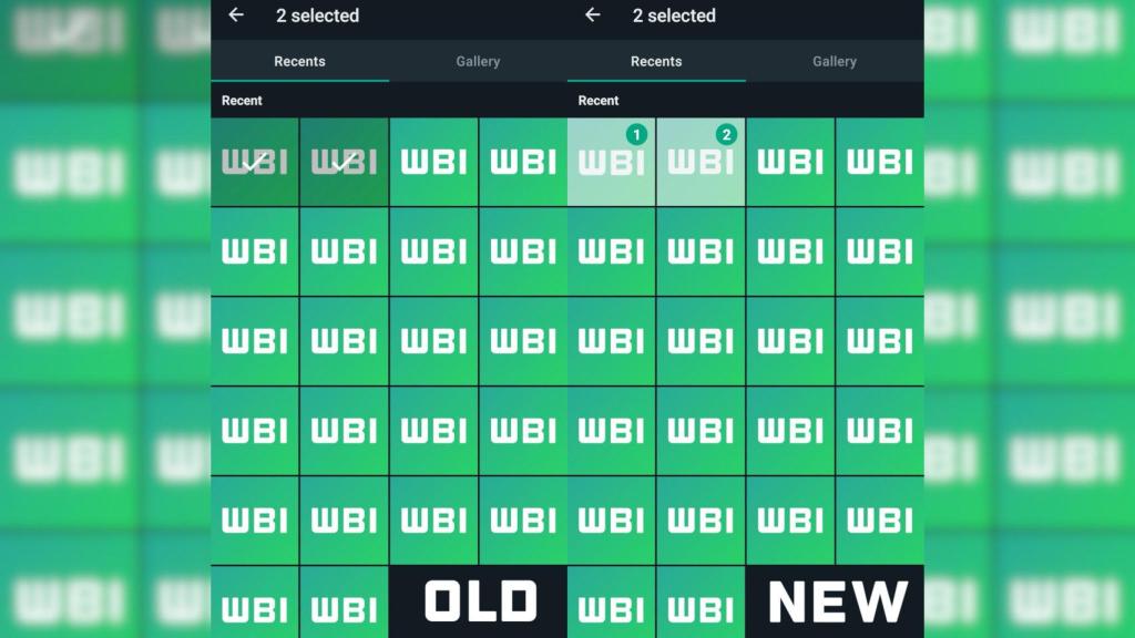El nuevo selector de imágenes de WhatsApp