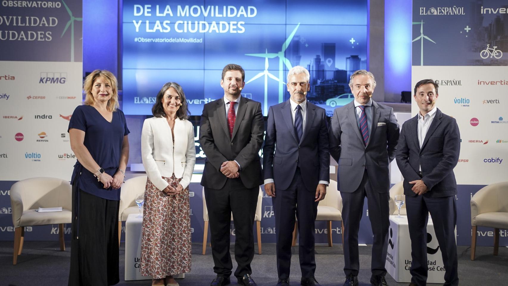 De izquierda de derecha: Estíbaliz Pombo, Carlos Sánchez Sanz, José Antonio León Capitán y Pablo Regoyos.Tomás Villén y