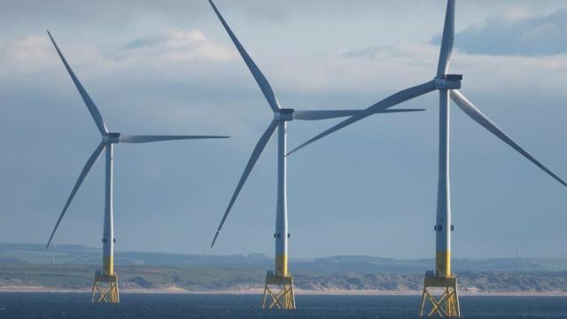 Parque eólico marino flotante.