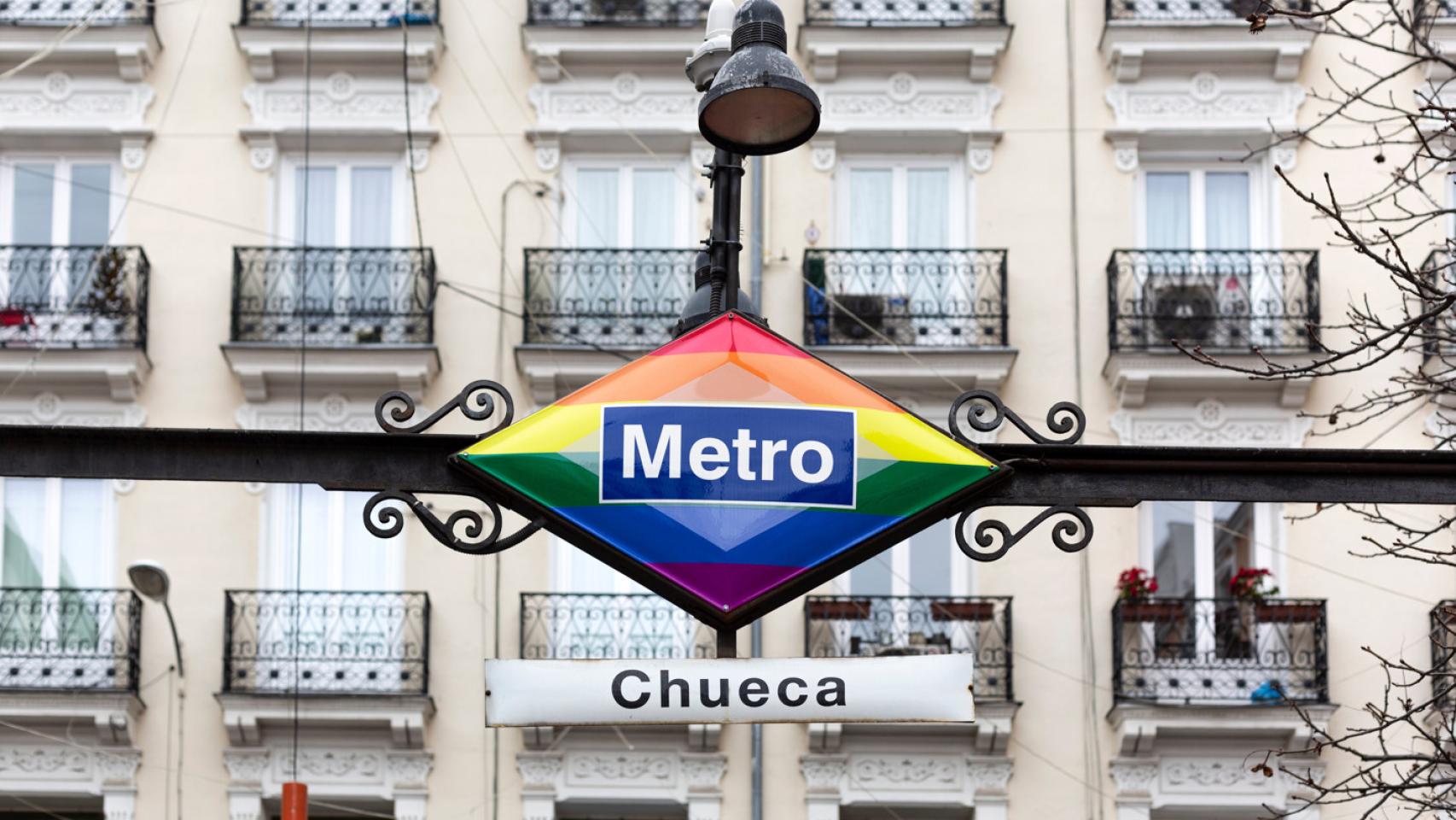 Parada de metro de Chueca.