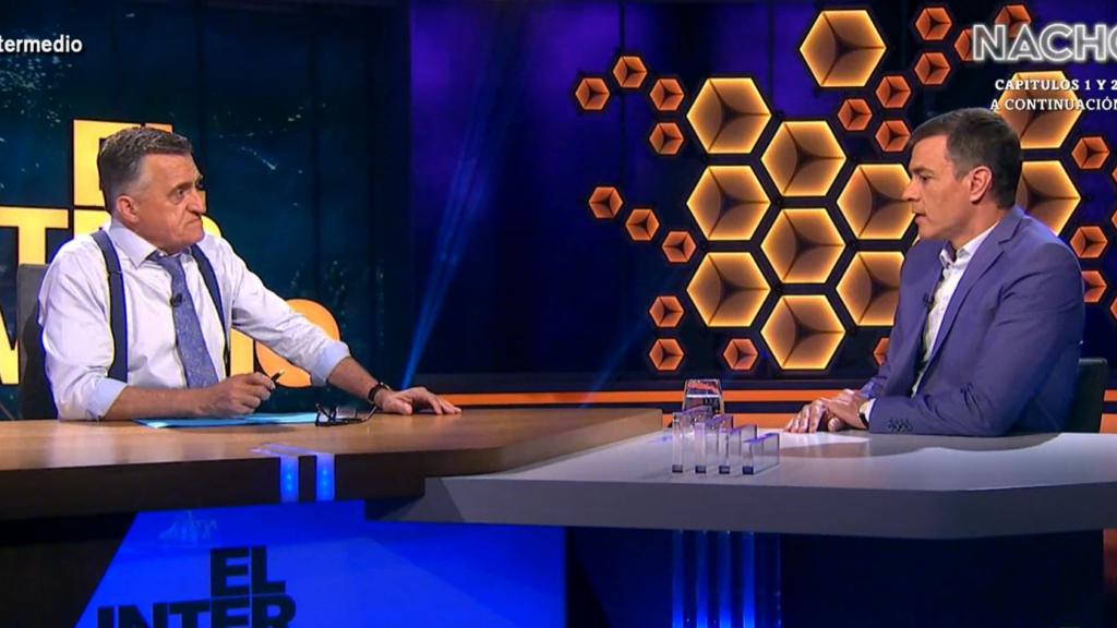 Pedro Sánchez durante una entrevista con el Gran Wyoming.