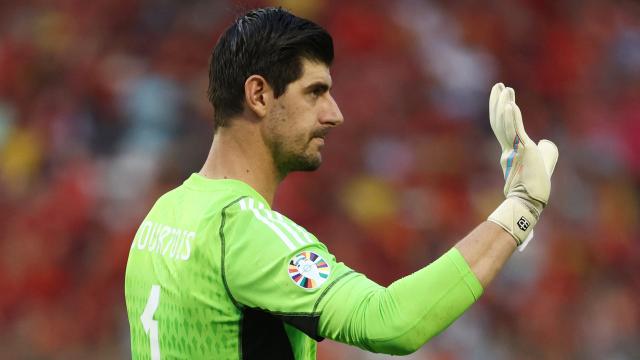 Courtois, con la selección de Bélgica