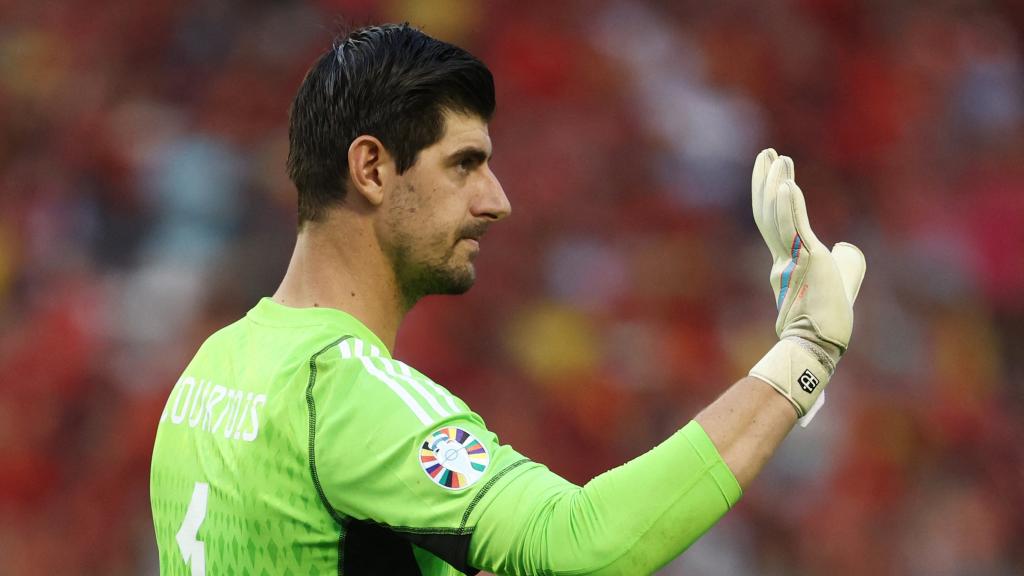Courtois, con la selección de Bélgica