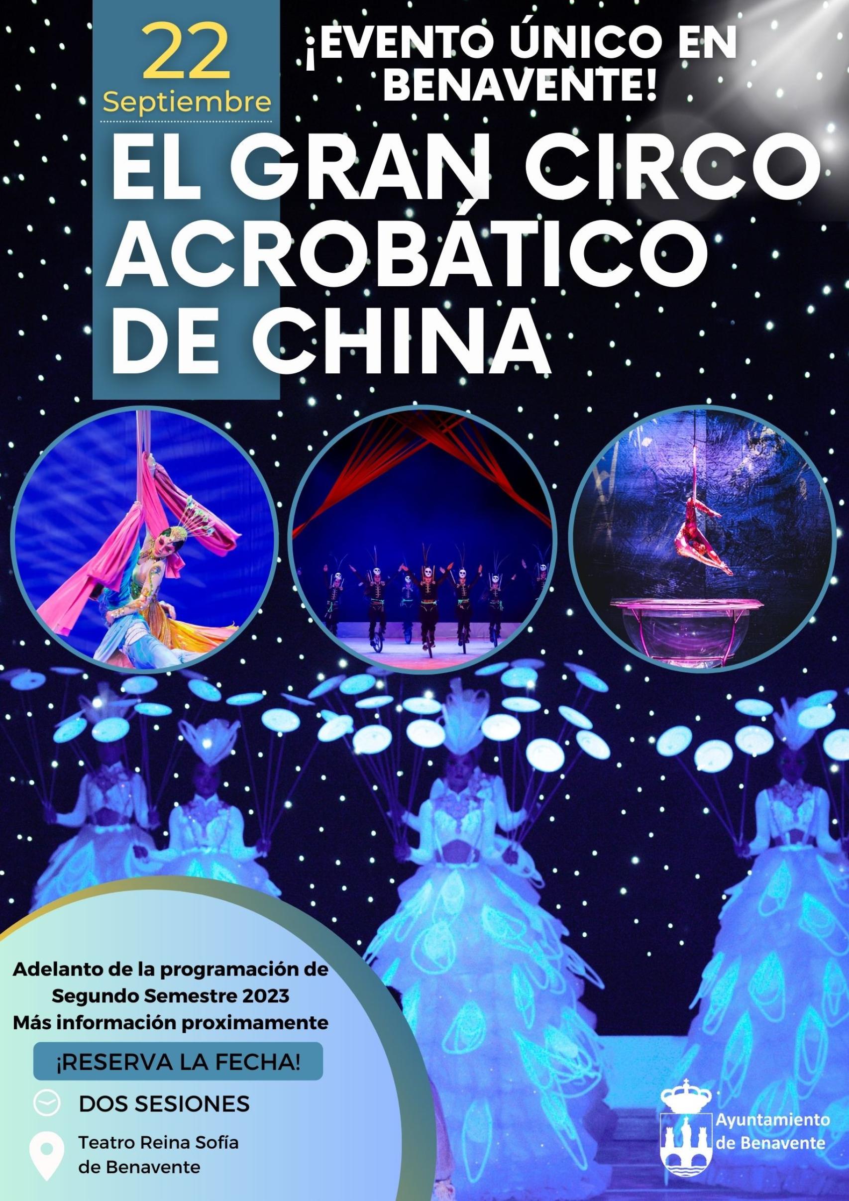 Cartel anunciador del evento el Gran Circo Acrobático de China