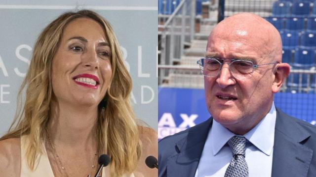 La líder del PP de Extremadura, María Guardiola, y el alcalde de Valladolid, Jesús Julio Carnero.