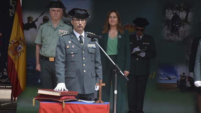 Andrés Manuel Velarde Tazón el día que tomó posesión como jefe de la Guardia Civil de Valladolid