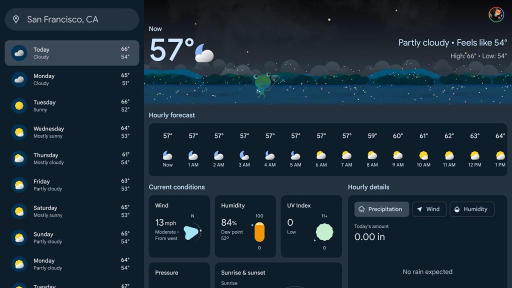 Nueva app del tiempo de Google