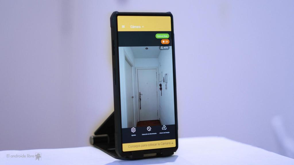 Móvil utilizado como cámara