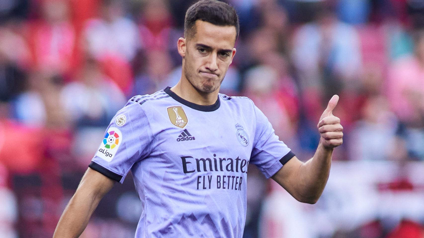 Lucas Vázquez, en un partido del Real Madrid de la temporada 2022/2023