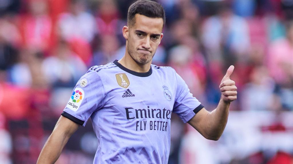 Lucas Vázquez, en un partido del Real Madrid de la temporada 2022/2023